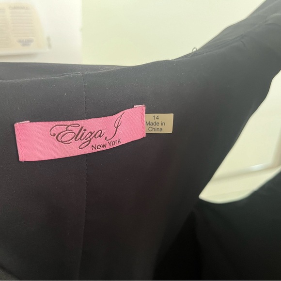 black satin little black dress size 14 - Picture 4 of 4